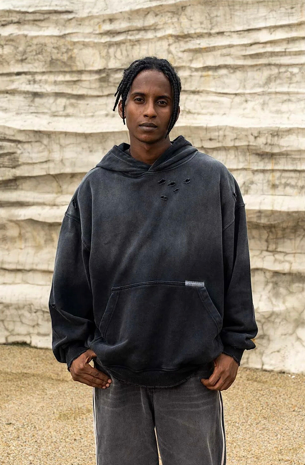 Distressed hood