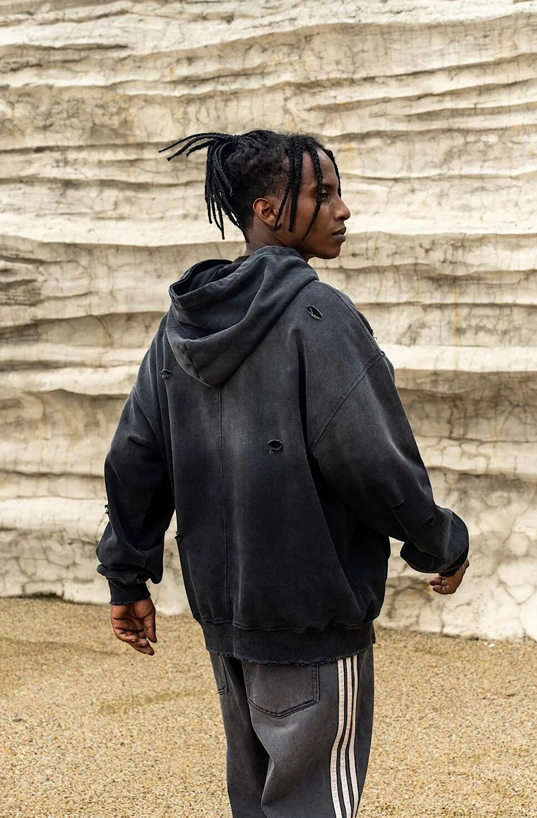 Distressed hood