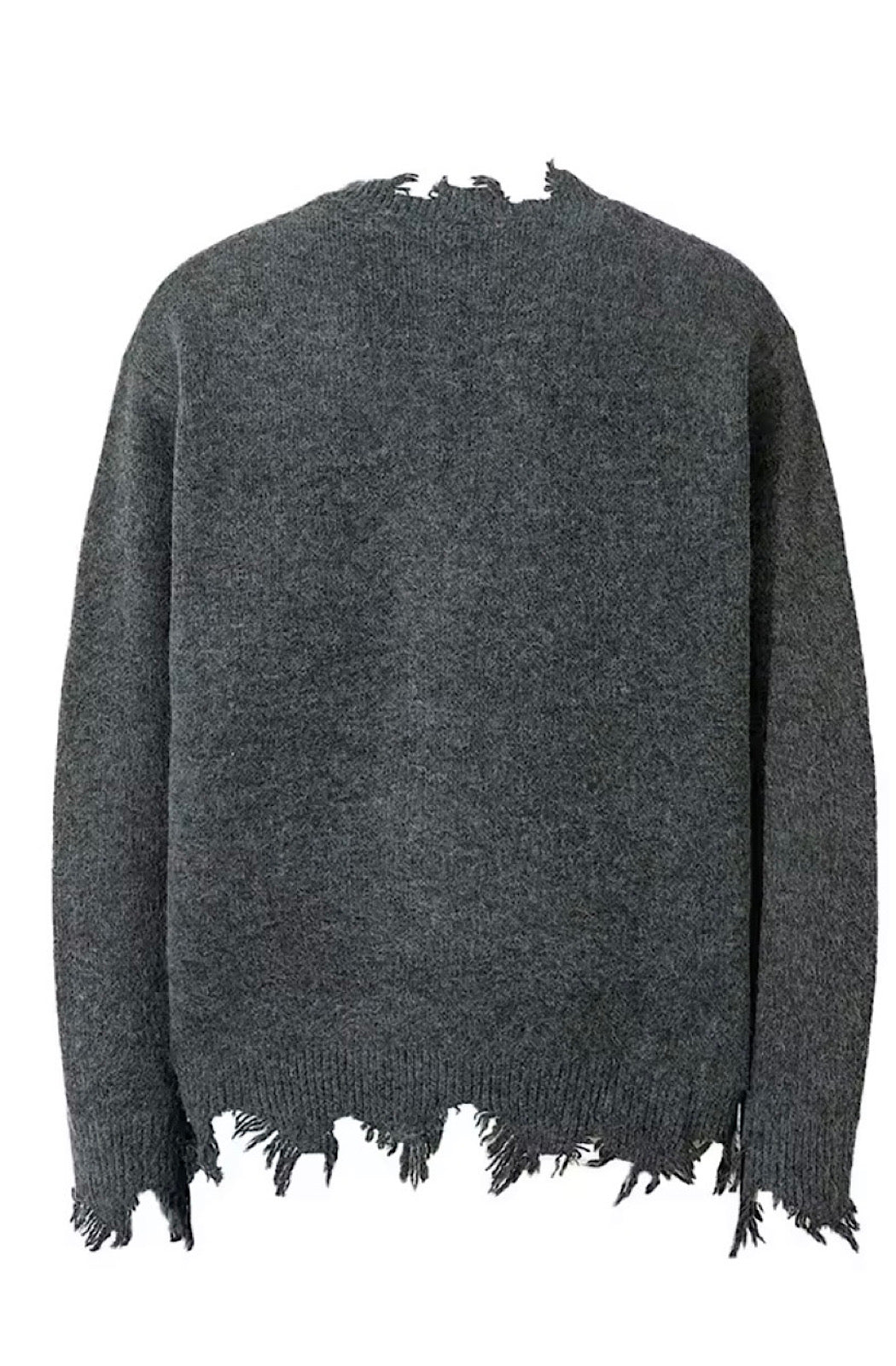 Distressed Quarter Zip Sweater