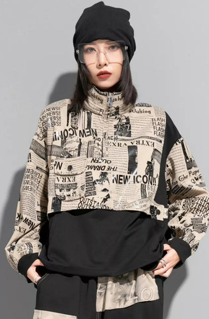 Newspaper Print Jacket