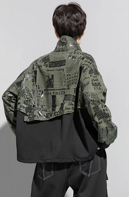 Newspaper Print Jacket